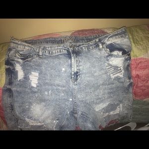 Blue jean shorts
